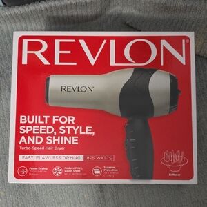 Revlon Turbo-Speed Hair Dryer in Black and Silver